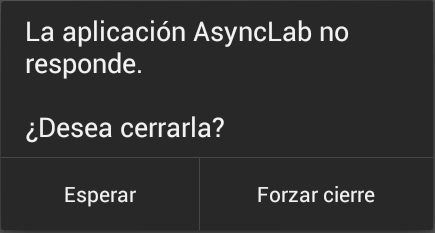 Diálogo ANR de Android