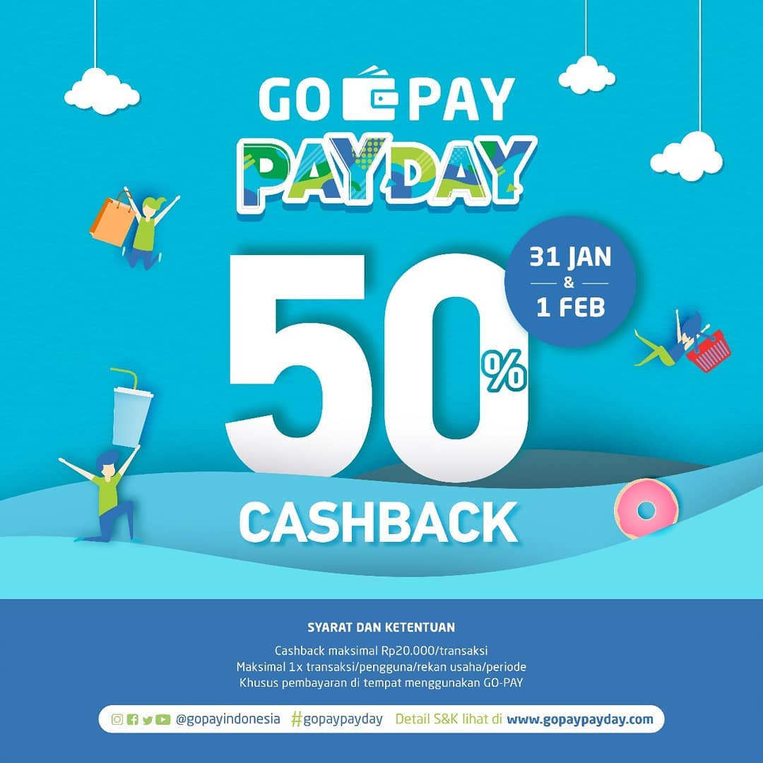 #Gokana - #Promo Payday Cashback 50% Pakai #GOPAY (s.d HARI INI) #Gokana - #Promo Payday Cashback 50% Pakai #GOPAY (s.d HARI INI)