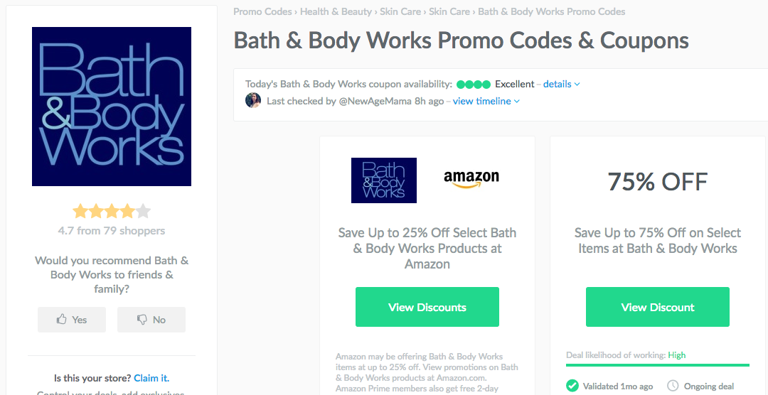 Promotional Codes For Bath And Body Works