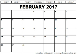 Free Printable Calendar February 2017 Free Printable Calendar February 2017