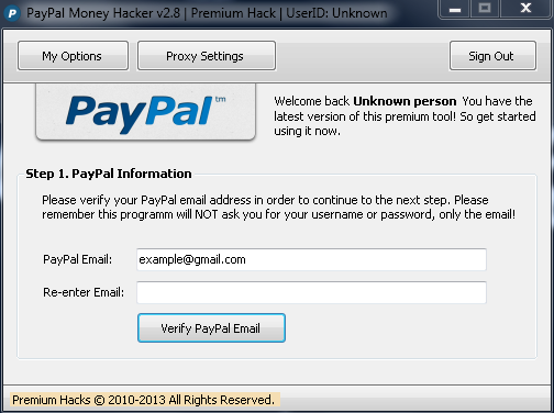 paypal money adder unlock code