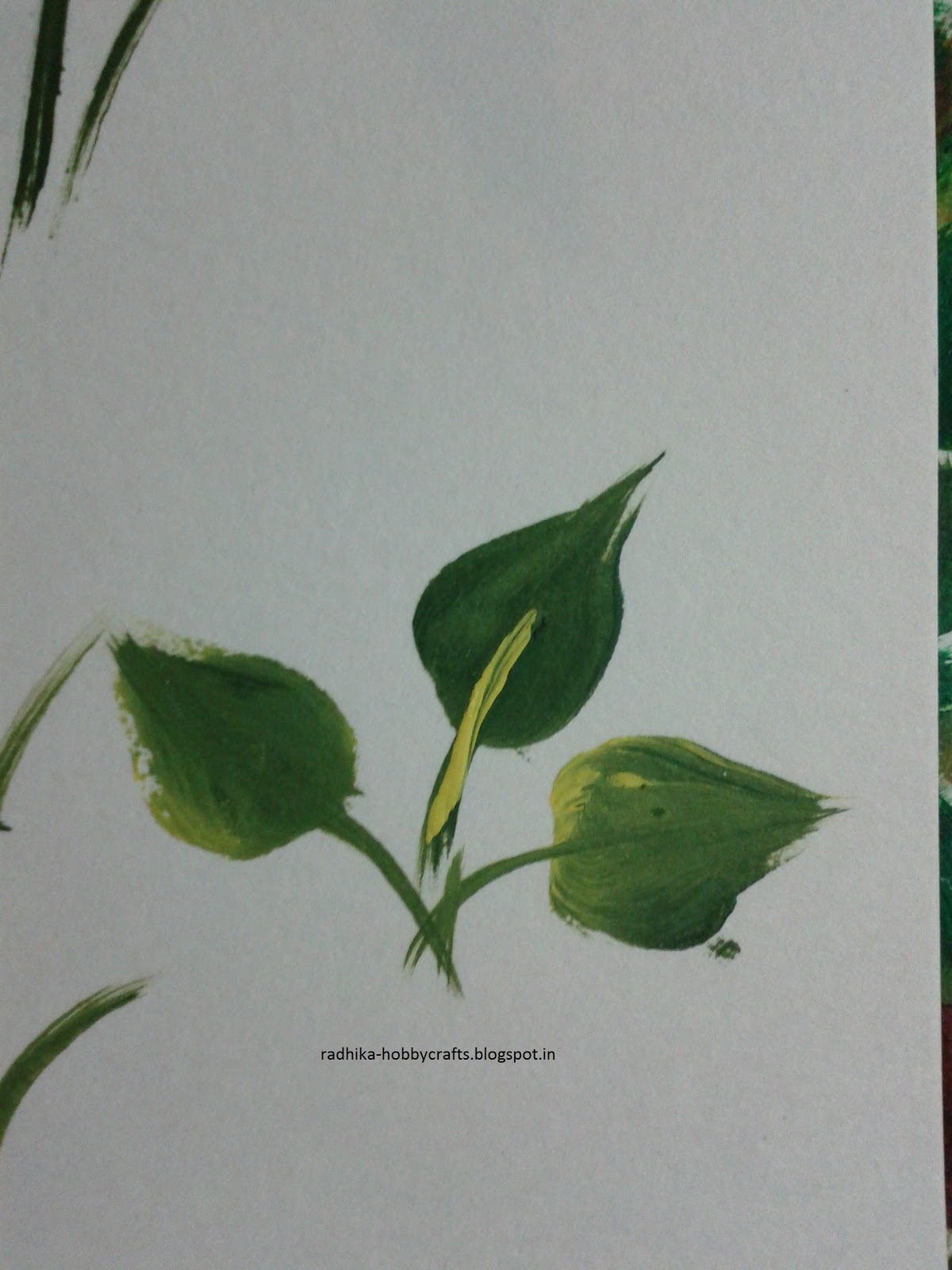 Hobby Crafts ) One stroke painting leaves