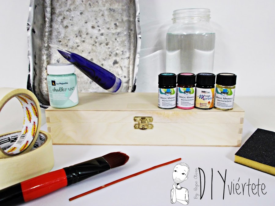 DIY-caja-madera-manualidades-marmoleado-marmolado-pinturas-Opitec-Handbox-mint-colores-vintage-2