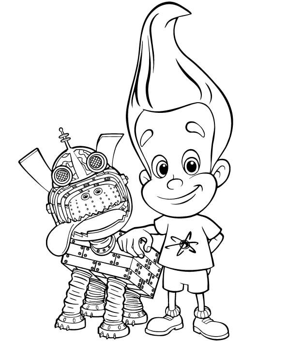 Coloring Pages Online Jimmy Neutron Coloring Pages