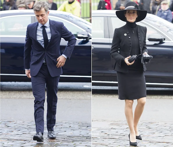 Crown Prince Frederik of Denmark and Princess Marie of Denmark attended a mass for the terrorist attacks victims in Paris