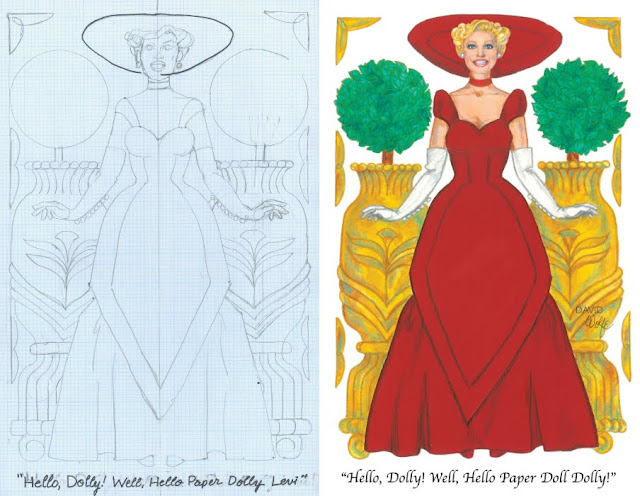 Carol Channing, Hello Dolly, Paper Doll Convention Dress-a-Dolly Levi