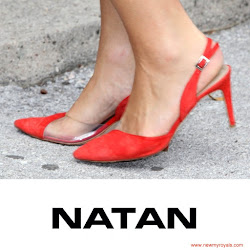 Queen Maxima Style NATAN Slingback Pumps and NATAN Dress 
