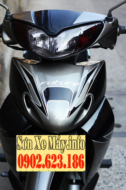 Sơn phối màu xe Future màu xám bóng bẩy cực đẹp