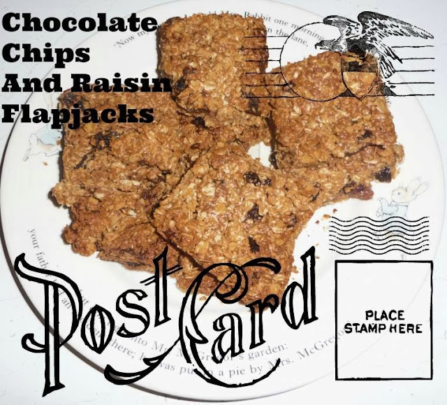 Chocolate Chips And Raisin Flapjacks.... Claire Justine