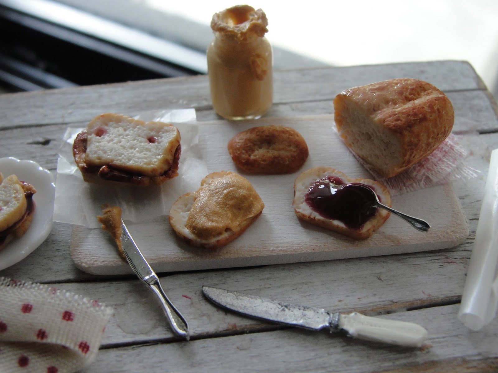 It's a miniature life Vintage kits and windows for sale and a peanut butter and jelly sandwich