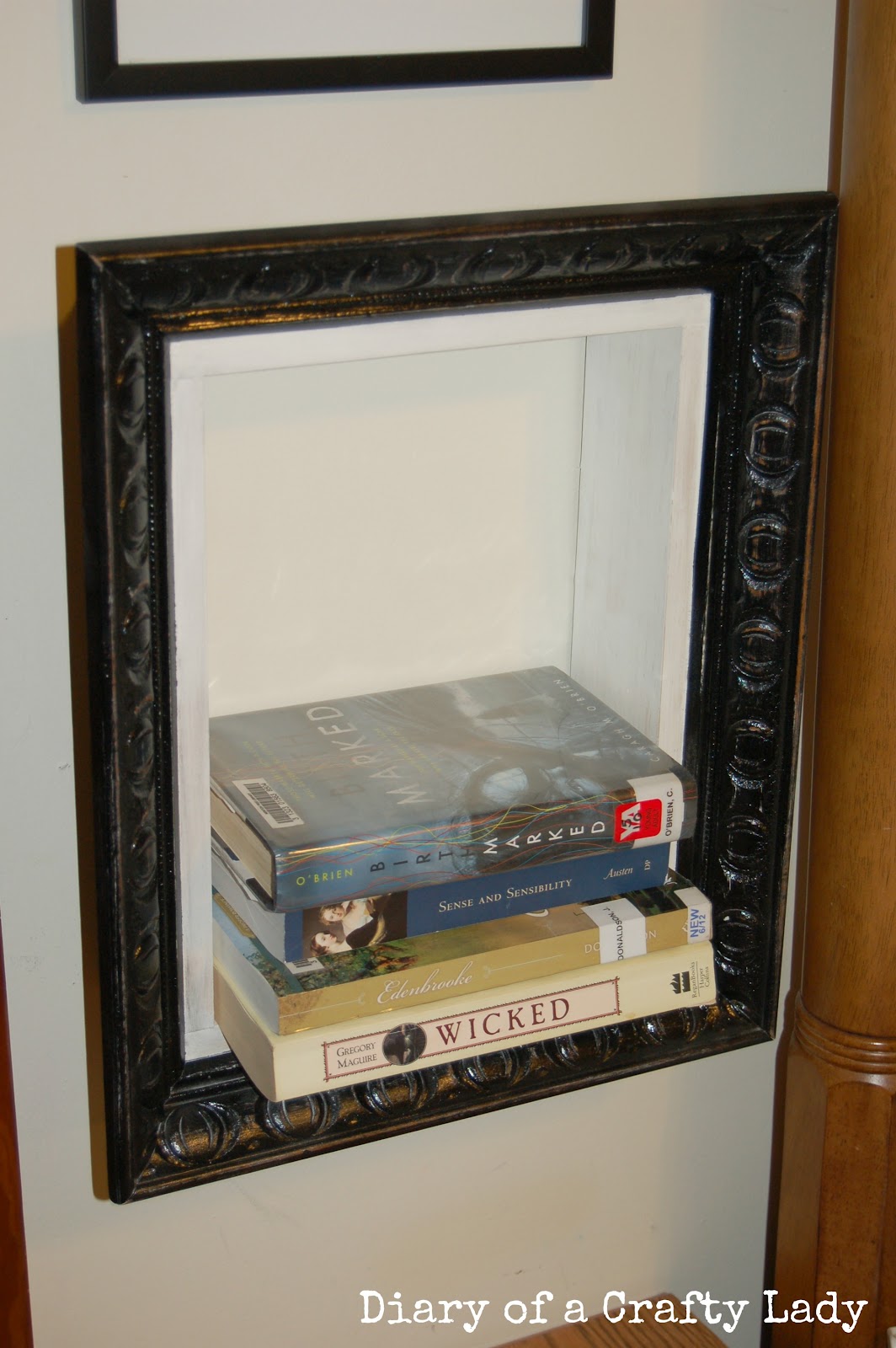Diary of a Crafty Lady: Picture Frame Book Shelf