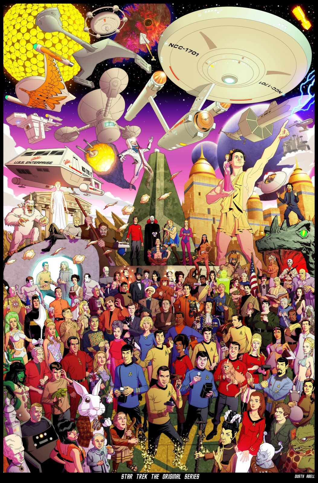 The Geeky Nerfherder: Cool Art: &#039;Star Trek TOS&#039; by Dusty Abell