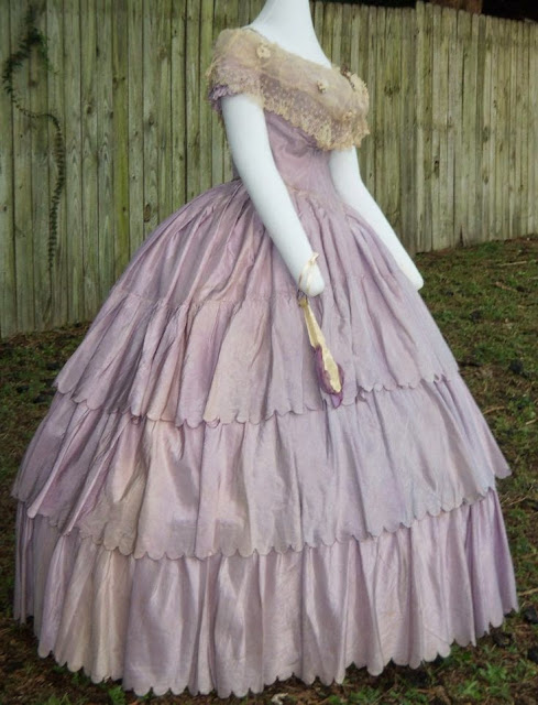 Civil War Dress for Ladies: Formal Evening Gown