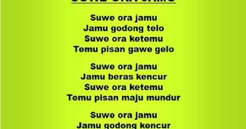 Download lagu daerah suwe ora jamu