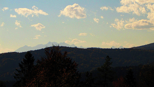 Krynica-Zdrój. Tatry widoczne z Góry Parkowej.