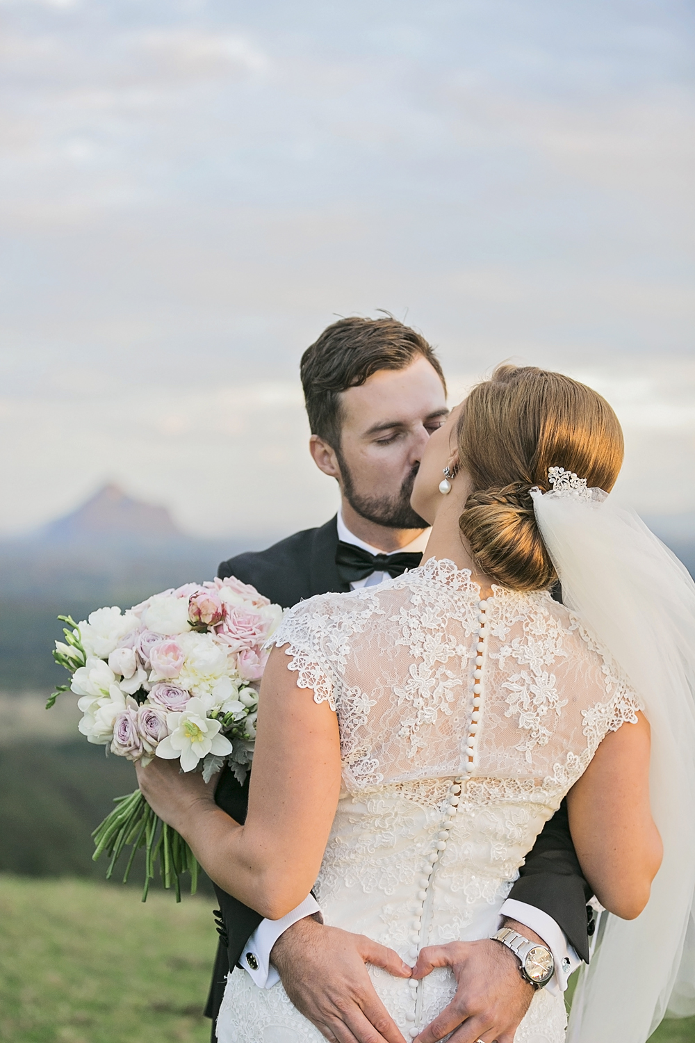 Dreamy Pink and Gold Outdoor Real Wedding