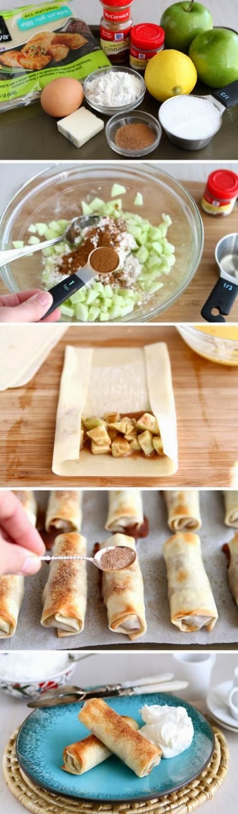 How To Baked Apple Pie Egg Rolls