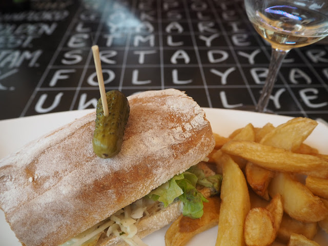 What LIzzy Loves Burger on ciabatta at The Woolly Sheep, Skipton
