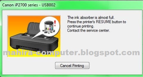 How do you contact the Canon printer service center?