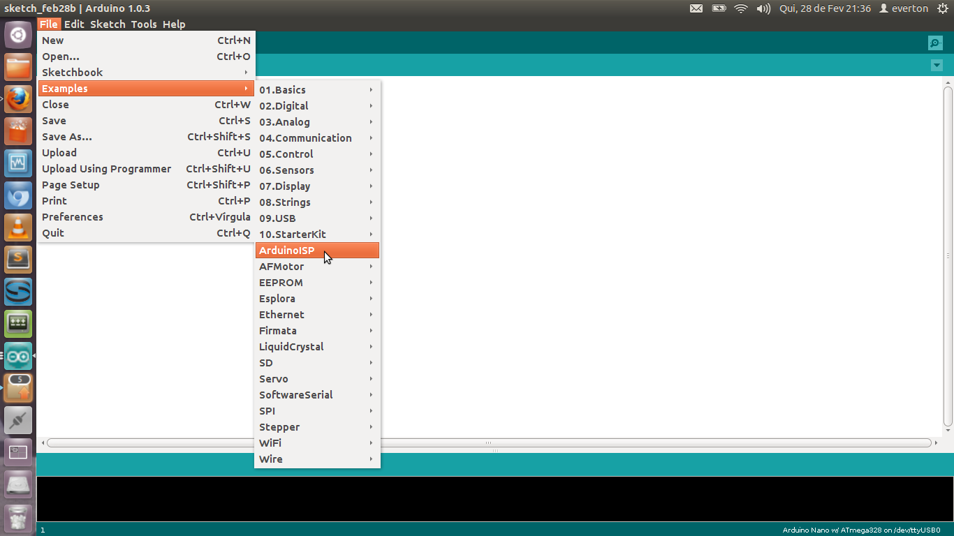 Receitas Tecnológicas: Gravar bootloader no Arduino Nano V3.0 via ...