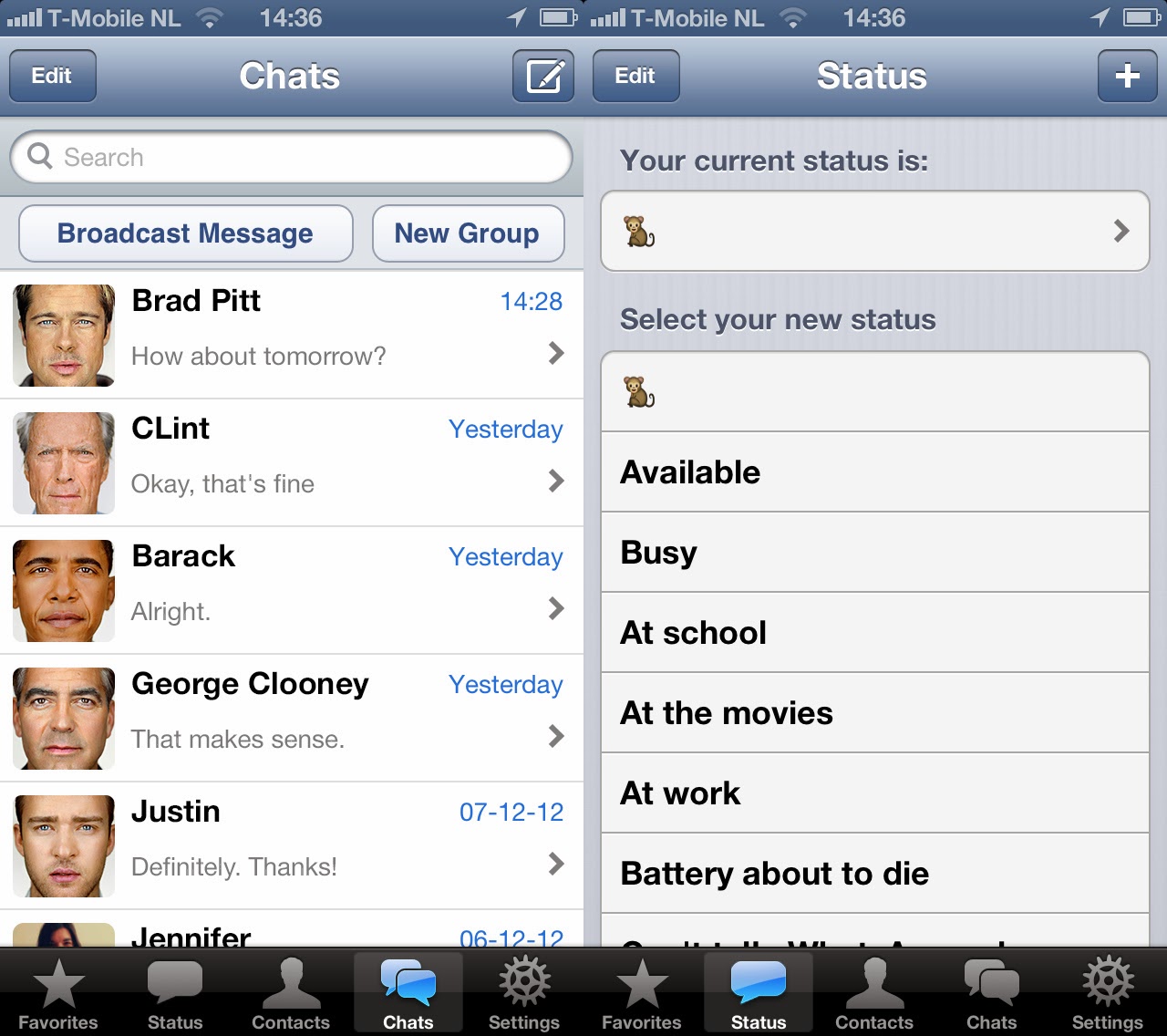Mobile editor. Мобайл чат. Чат программа фото. IOS WHATSAPP screenshot. Девайс бродкаст статус на русском.