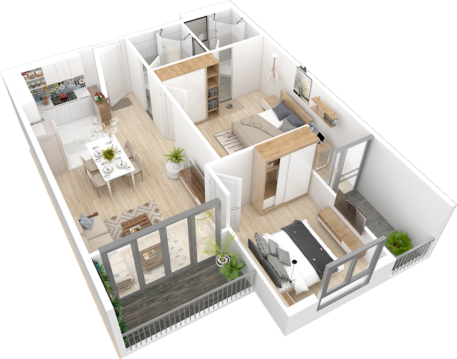 Thiết kế căn hộ 13, 15 - A6 Thiết kế căn hộ 13, 15 - A6