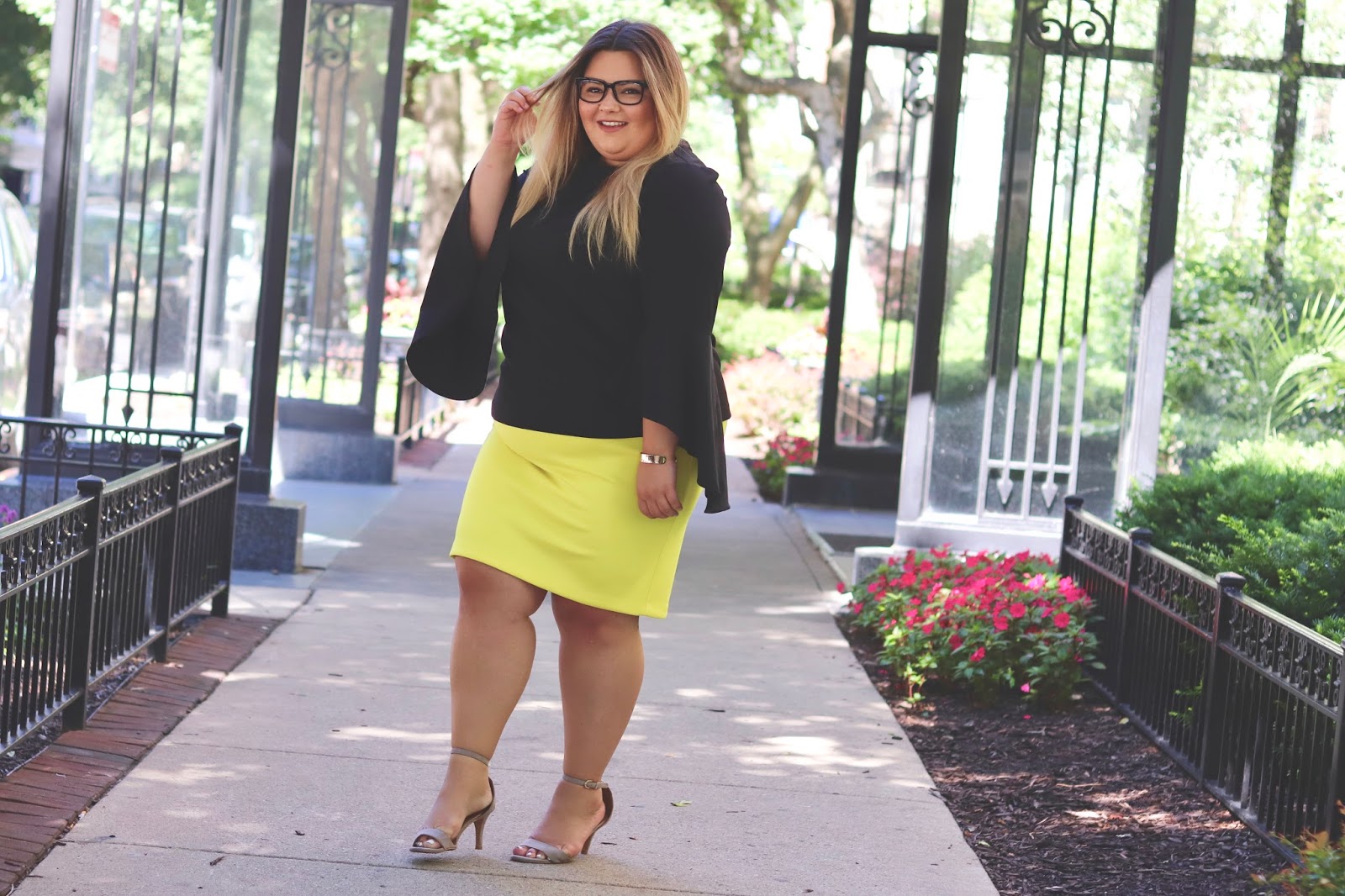 eloquii, chicago, Chicago fashion, natalie craig, natalie in the city, plus size office attire, plus size professional attire, plus size fashion blogger, affordable plus size fashion, eloquii Chicago, curves and confidence, midwest, plus size neoprene, blogger review