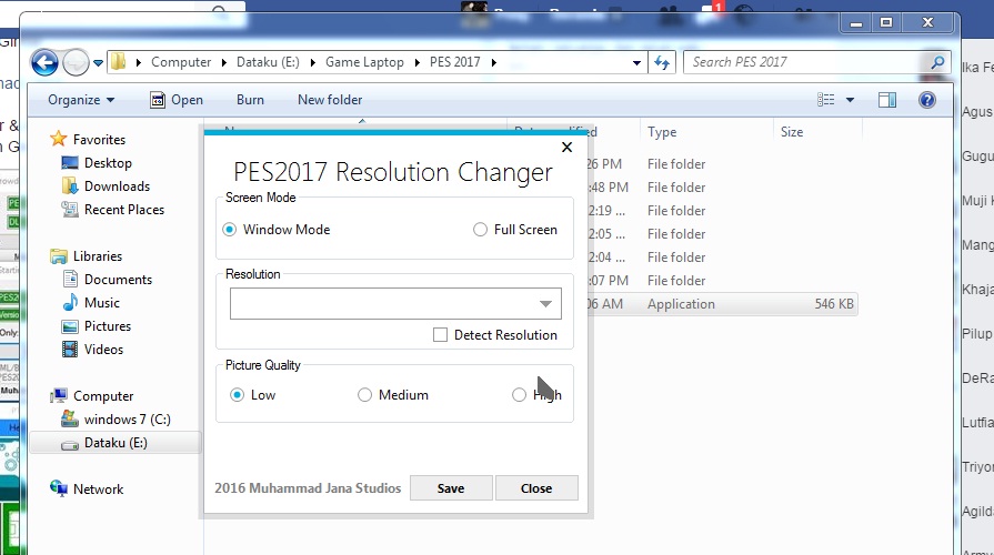 pes 2013 setting