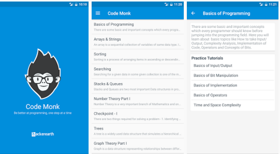 تطبيق Code Monk لتعلم البرمجة مجانا افضل كورسات ودورات تعلم البرمجة