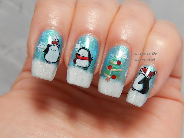 Penguins' Christmas skating party
