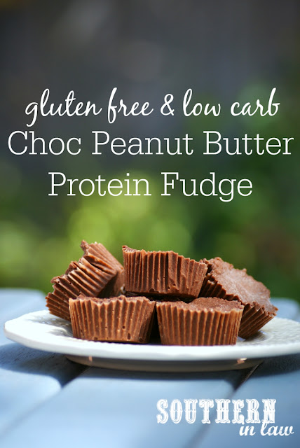 Gluten Free Chocolate Peanut Butter Protein Fudge Recipe  low fat, gluten free, high protein, clean eating friendly, refined sugar free, healthy