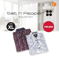 Dusdusan Salt N Pepper Textured Shirt Size XL (Set of 2) ANDHIMIND