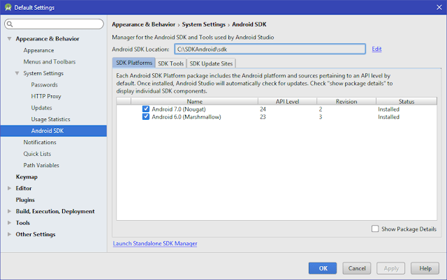 SDK Manager Android Studio