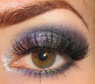 Glitter is my crack...: Silver, Purple, Green and Blue Eye Makeup look ...