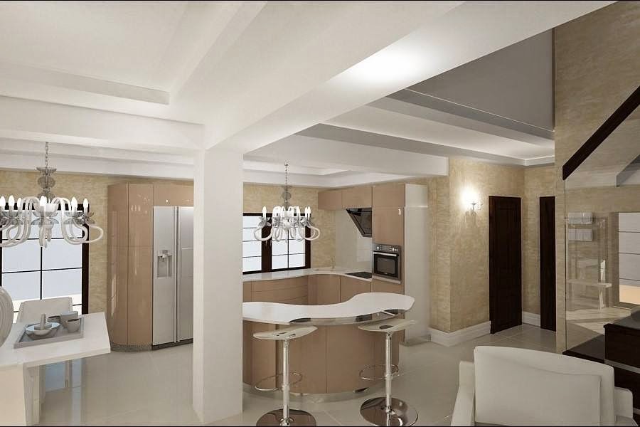 Design Interior Constanta - Design interior living cu bar casa Constanta / Amenajari Interioare | Un design interior open space in care regasim livingul cu bucataria, din care poate face parte si acest bar, este alegerea perfecta pentru o casa care va avea un aer tineresc. Design Interior Constanta - Design interior living cu bar casa Constanta / Amenajari Interioare