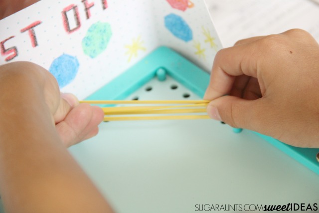 Build fine motor skills with a DIY pinball machine activity from Kiwi Crate. Kiwi Crate review for hands-on creativity, learning, and development.