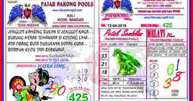 Kode Fajar Pakong Hari Ini