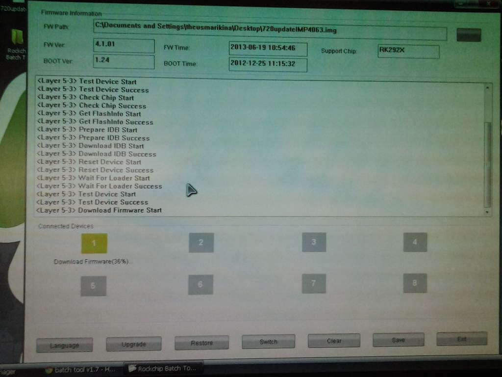 ANDROID TOOLS Polaroid Tablet Flashing