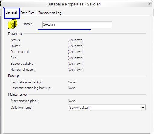 Membuat Database dengan Microsoft SQL Server
