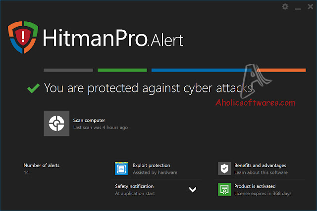Download Latest HitmanPro.Alert Registered HitmanPro.Alert is a lightweight application able to monitor your browser activity and detect potential threats that may comprise system security.