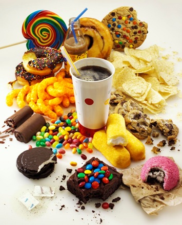 Los malos efectos de las dietas altas en grasa y dietas altas en azúcar