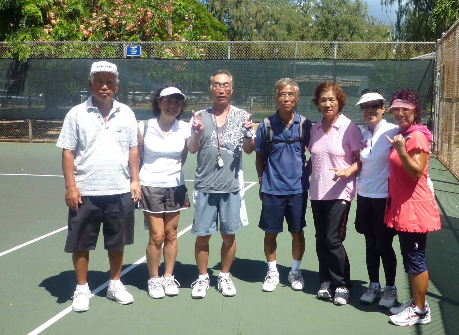 Tennis Friends in the World and HI. Successful Aging and Gerontology.  ハワイと世界のテニス仲間.: Go back to Japan on 11th, Fumiko, Koba, and Akemi. On 12th,  Tsuneo and Reiko. On 15th, Yoshindo and Akiko,