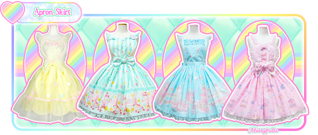 Fashion vocabulary, apron skirt, mintyfrills, angelic pretty, sweet lolita