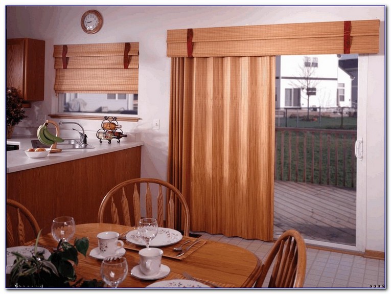 Sliding Glass Doors In Kitchen, Kitchen Patio Doors With Curtains