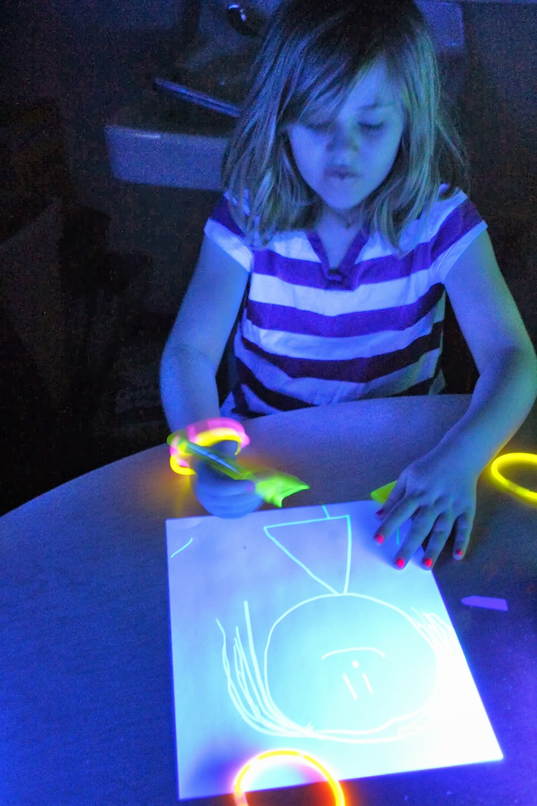Miss Jessica's Kindergarten: Glow in the Dark Writing!