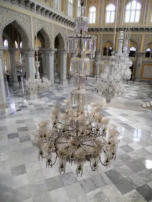 Things to see in Hyderabad India: The marble and chandeliers of Chowmahalla Palace