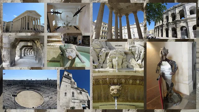 Photocollage of Nîmes, France