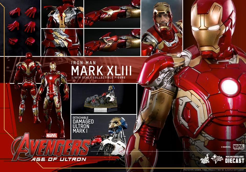 Iron Man Age of Ultron Collection Action Figure, Age of Ultron collectible series, 1/6th scale Mark XLIII Collectible Figure