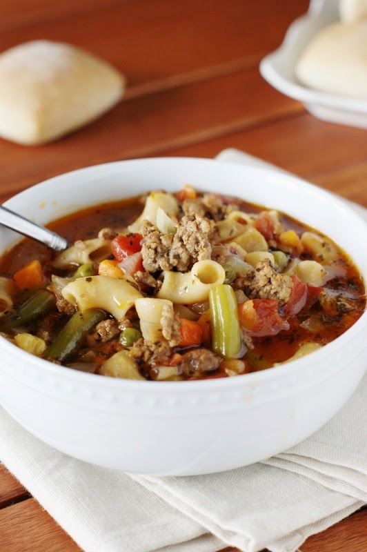 Cheeseburger Macaroni Vegetable Soup The Kitchen is My Playground