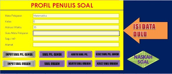 Aplikasi Sederhana Pembuat Soal Untuk Tingkat Sd Tahun